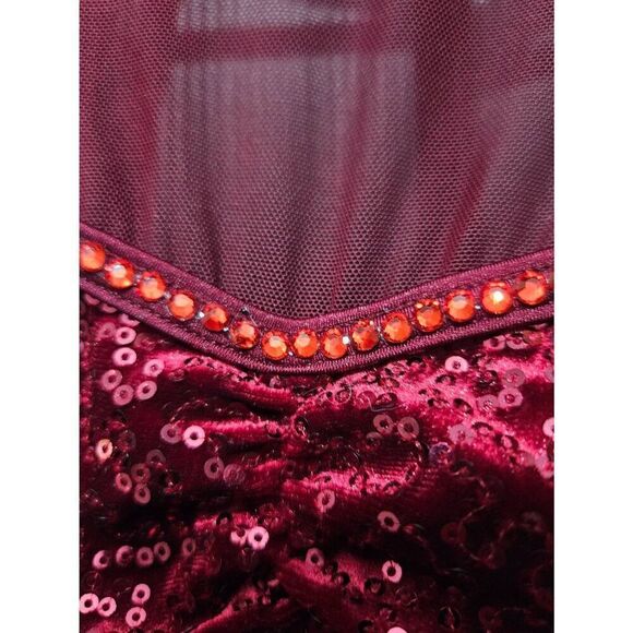 Weissman NWOT custom costume ruby red child large lyrical jazz contemporary - Picture 4 of 14